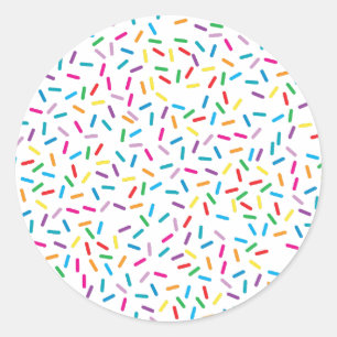 Sticker Rond Motif coloré Arc en ciel