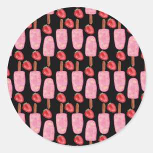 Sticker Rond Motif crème glacée motif Lollies lollipop 1