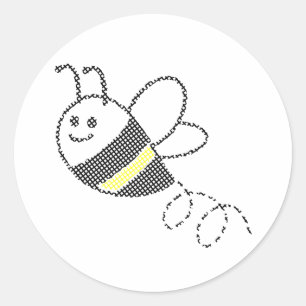 Sticker Rond Motif croisé Imprimer Abee mignonne