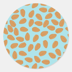 Sticker Rond Motif d'amandes