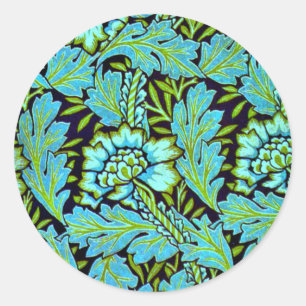 Sticker Rond Motif d'Anemone par William Morris,