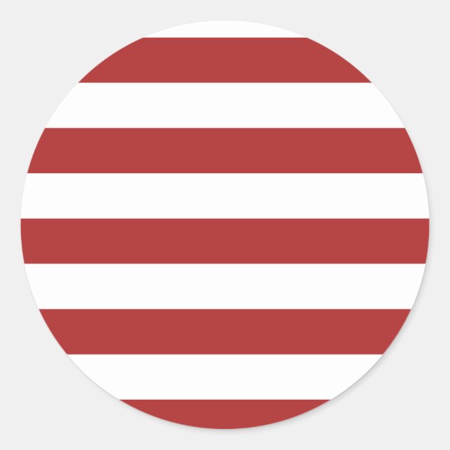 Sticker Rond Motif de base des bandes rouge et blanche (Devant)