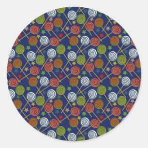 Sticker Rond Motif de bonbons   motif Lollies   lollipop 17