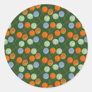 Sticker Rond Motif de bonbons motif Lollies lollipop 22