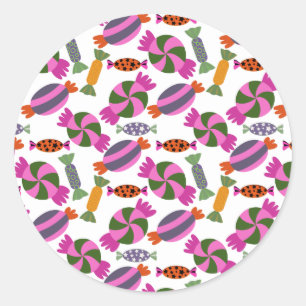 Sticker Rond Motif de bonbons   motif Lollies   lollipop 6