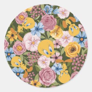 Sticker Rond Motif de broderie florale TWEETY™