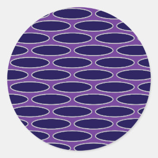 Sticker Rond Motif de chaîne violet ovale
