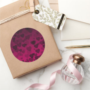 Sticker Rond Motif de coeur 18