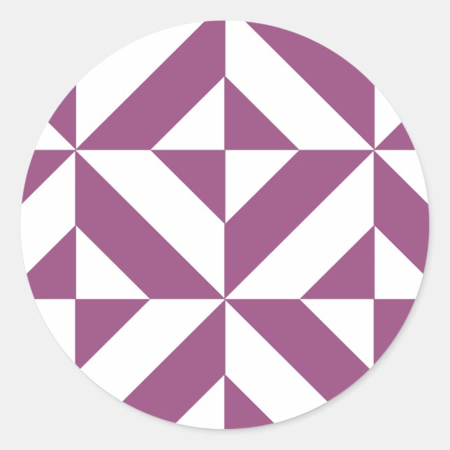 Sticker Rond Motif de cube géométrique de raisin chaud (Devant)