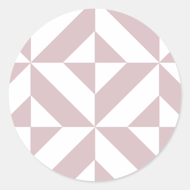 Sticker Rond Motif de cube géométrique Mauve (Devant)