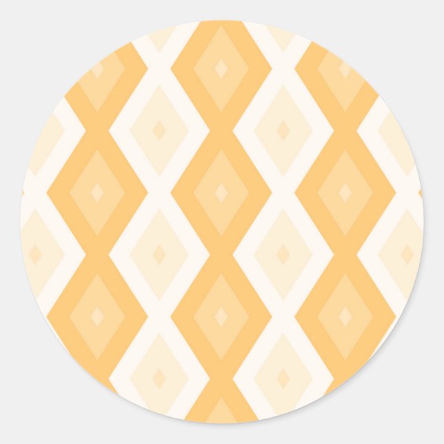 Sticker Rond Motif de diamant jaune (Devant)