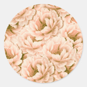 Sticker Rond Motif de fleurs d'aquarelle moderne