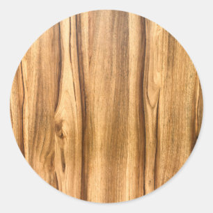 Sticker Rond Motif de grains de bois vertical