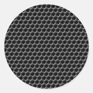 Sticker Rond Motif de grille en métal - arrière - plan