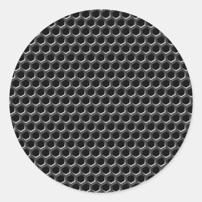 Sticker Rond Motif de grille métallique - arrière - plan (Devant)