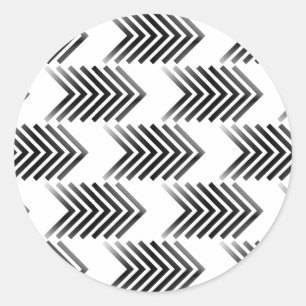 Sticker Rond Motif de la flèche de la tribu noire