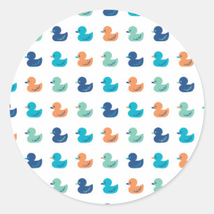 Sticker Rond Motif de la marée des canards