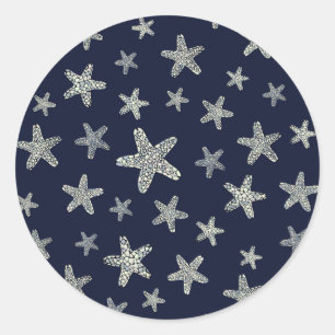 Sticker Rond Motif De La Mer D'Épée