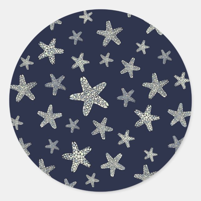 Sticker Rond Motif De La Mer D'Épée (Devant)