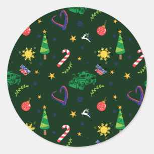 Sticker Rond Motif de Noël philippin Pinoy Ako