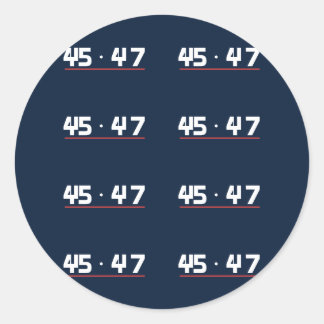Sticker Rond Motif de numéro répétitif 45 47 Navy