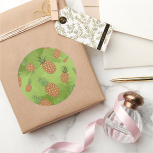 Sticker Rond Motif de pomme de pin aquarelle 4