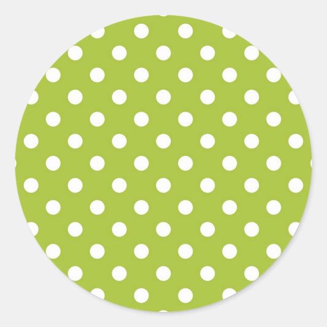 Sticker Rond Motif de ressort avec le pois blanc (Devant)