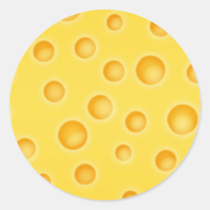 Sticker Rond Motif de texture au fromage suisse
