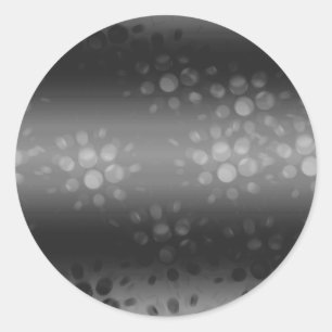 Sticker Rond Motif des éclats pointus - Noir, Gris, Blanc