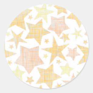 Sticker Rond Motif d'étoiles