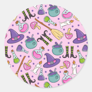 Sticker Rond Motif d'Halloween