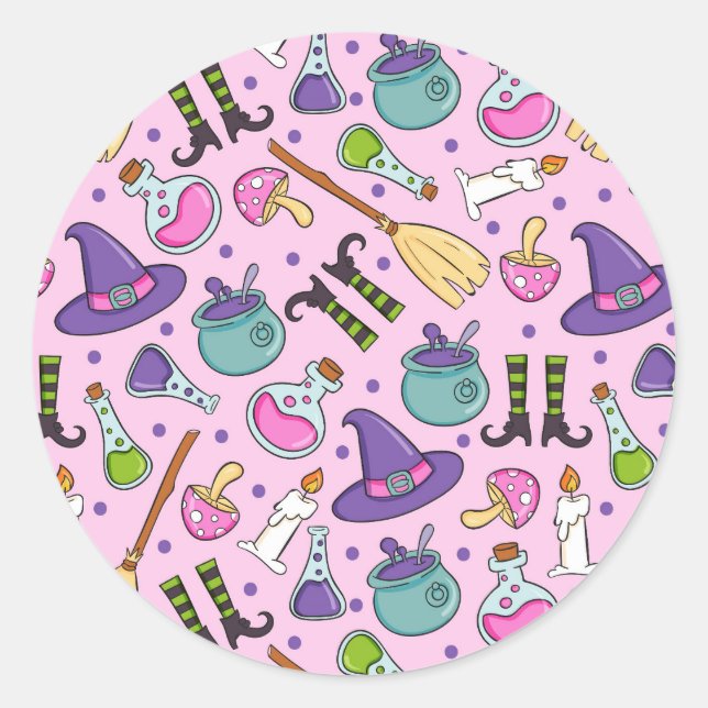 Sticker Rond Motif d'Halloween (Devant)