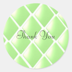 Sticker Rond Motif diamant matelassé vert