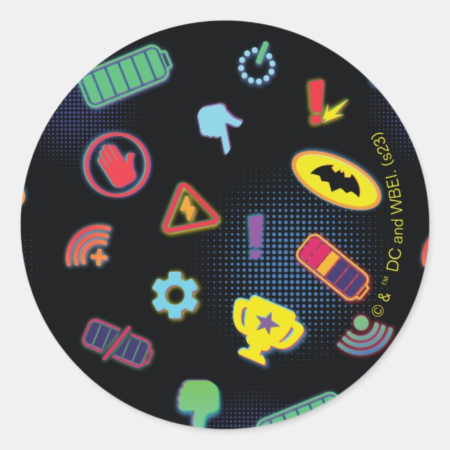 Sticker Rond Motif d'icône de véhicule Batwheel™ (Devant)