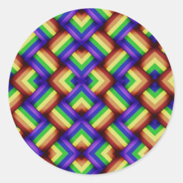 Sticker Rond Motif du parti gay pride