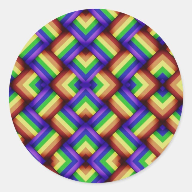 Sticker Rond Motif du parti gay pride (Devant)
