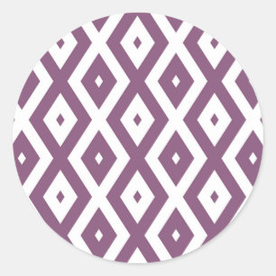 Sticker Rond Motif en diamant blanc et mauve