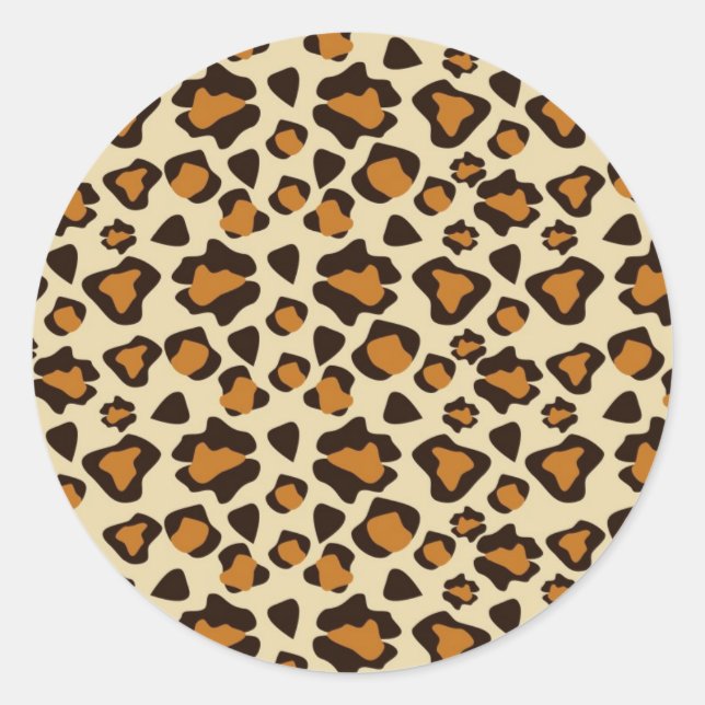 Sticker Rond Motif en peau de guépard (Devant)