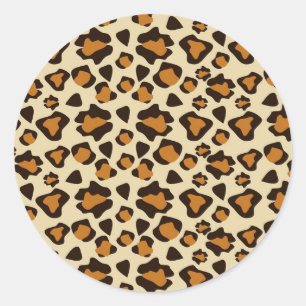 Sticker Rond Motif en peau de guépard