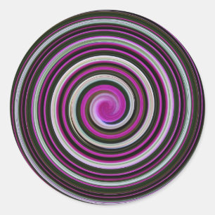 Sticker Rond Motif en spirale violette