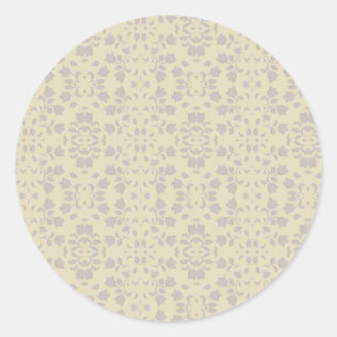 Sticker Rond Motif floral embouti