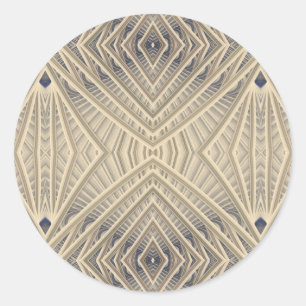 Sticker Rond Motif géométrique enchaîné