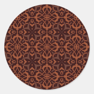 Sticker Rond Motif géométrique moderne ethnique