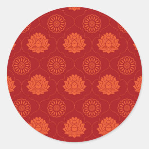 Sticker Rond Motif indien