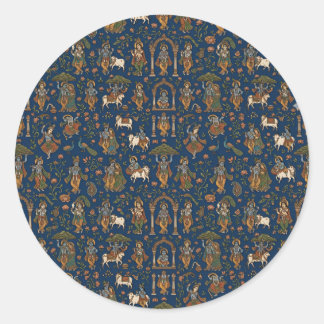 Sticker Rond Motif Krishna