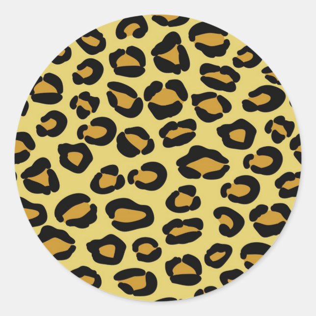 Sticker Rond Motif léopard (Devant)