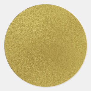 Sticker Rond Motif métal or