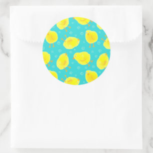 Sticker Rond Motif mignon de Pâques