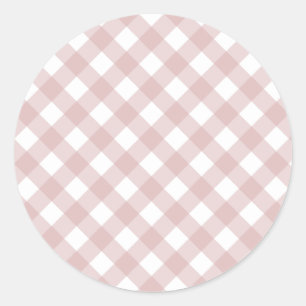 Sticker Rond Motif minimaliste en teinte rose pâle