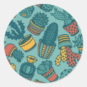 Sticker Rond motif plante
